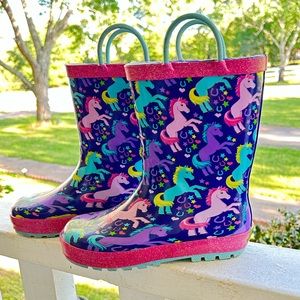 🦄Adorable Unicorn Galoshes Size 11/12🦄